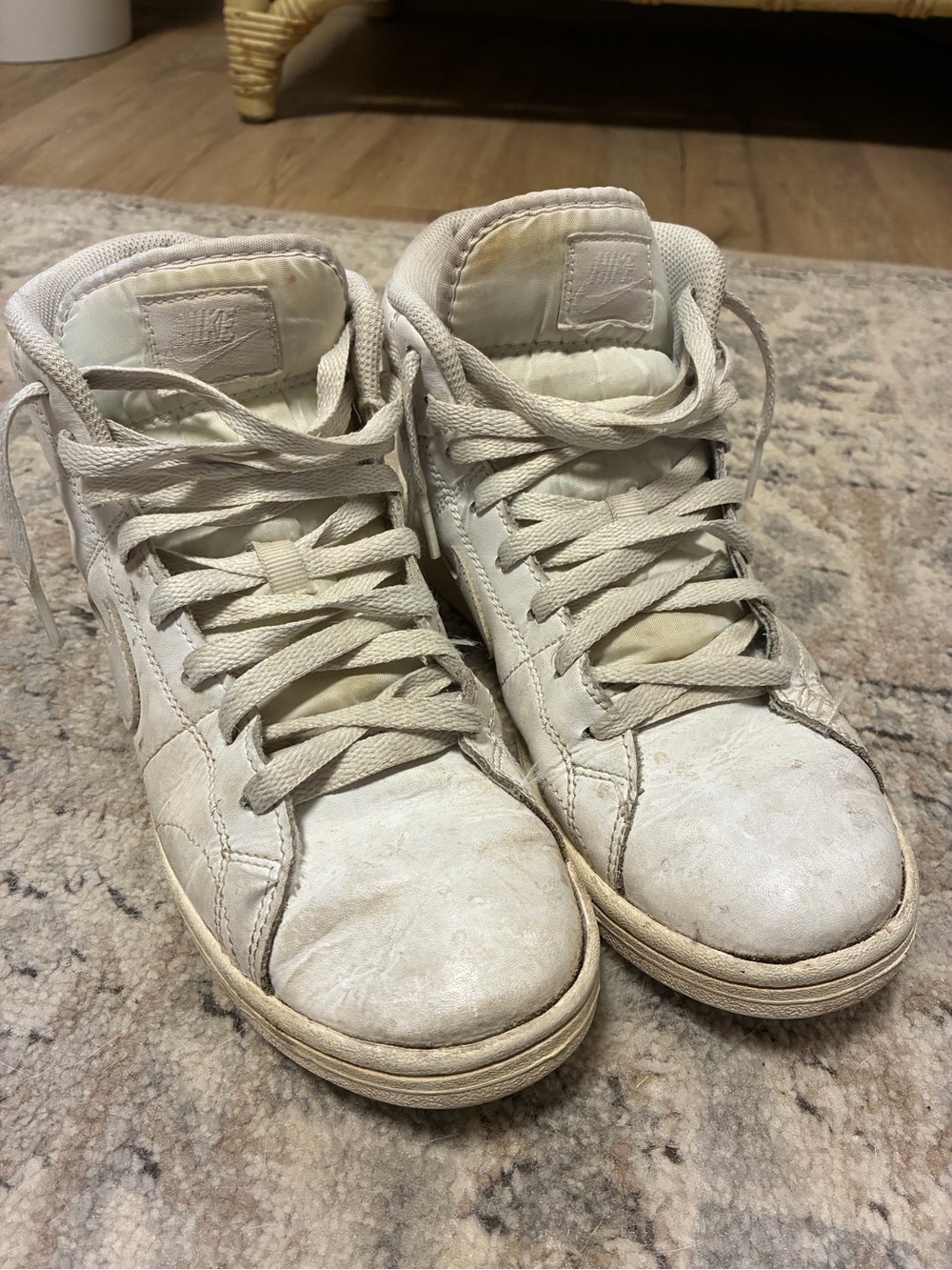 Nike White high top sneakers